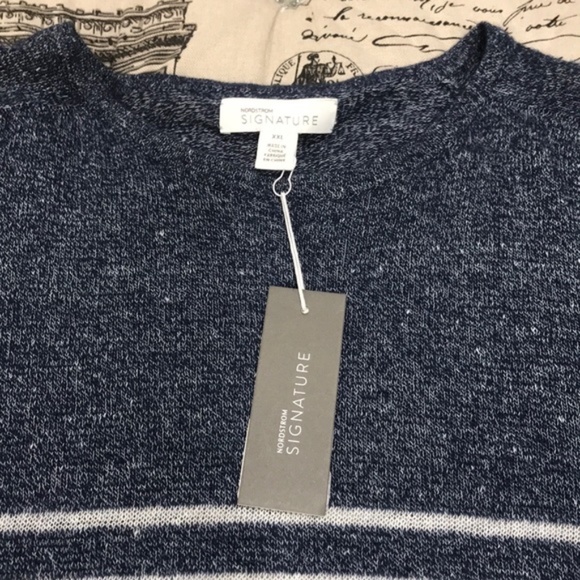 Nordstrom Signature Navy Dusk Marl Stripe - Picture 2 of 5